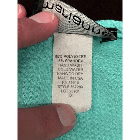 Marianne Top Skirt Set Womens 1X Textured Sleeveless Tank Suit Made in USA - Picture 7 of 9